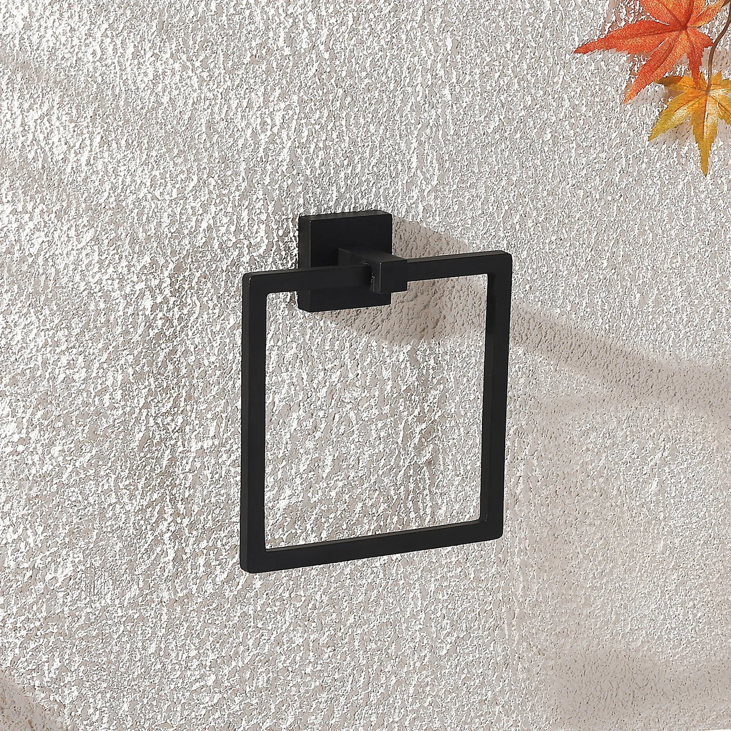 Homebase Towel Ring Square - Black - Image 2