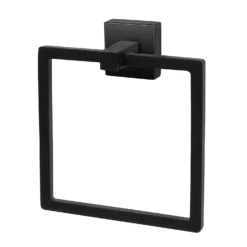 Homebase Towel Ring Square - Black