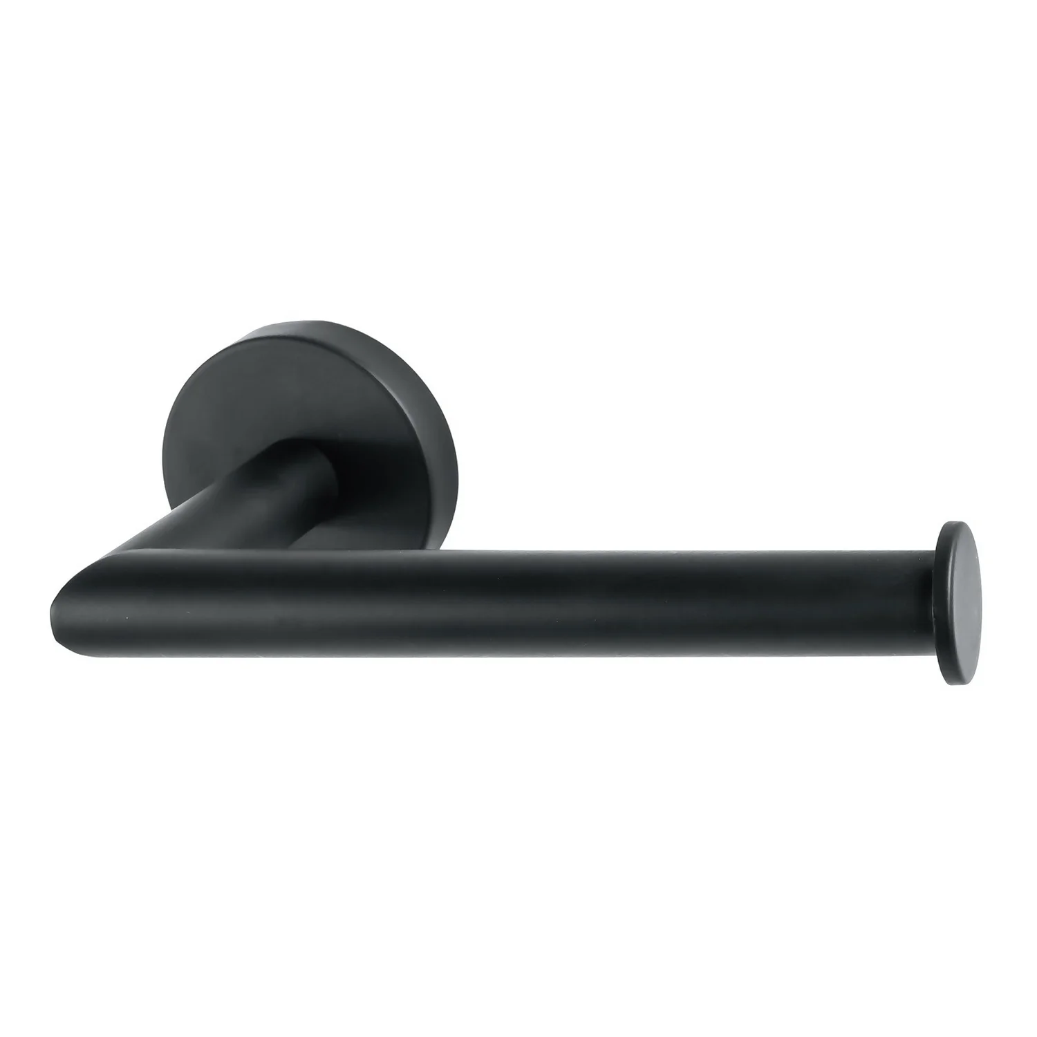 Homebase Toilet Roll Holder Fixed Round - Black