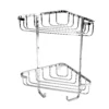 Homebase 2 Tier Corner Basket - Chrome