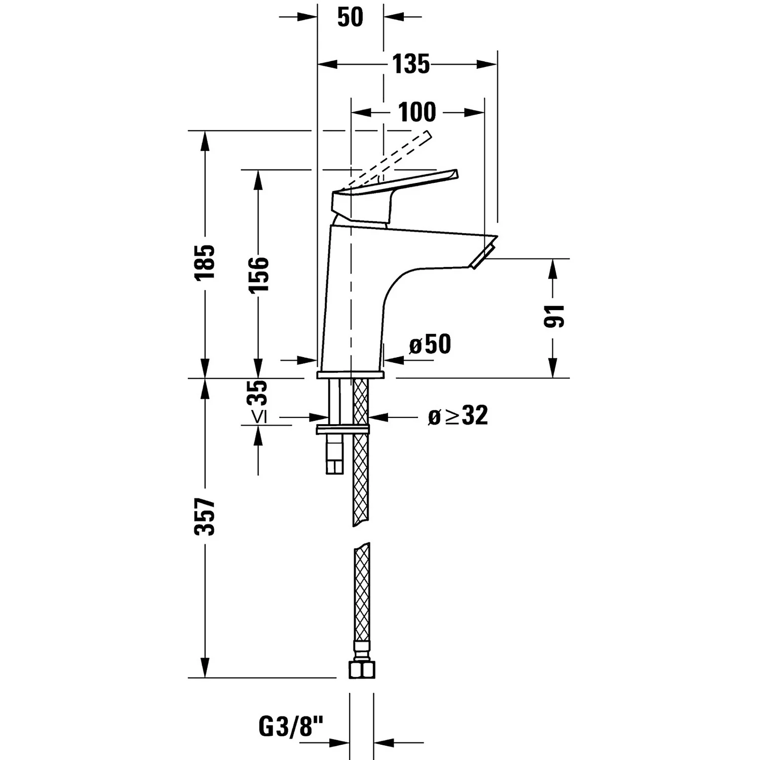 Duravit No.1 Basin Mixer S - Image 4