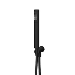 Aqualona Shower Handset, With Hose, Wall Outlet And Holder - Matt Black Finish