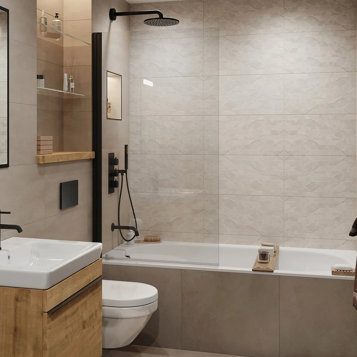 Thermostatic 3 Way Shower Valve - Matt Black Finish - Image 3