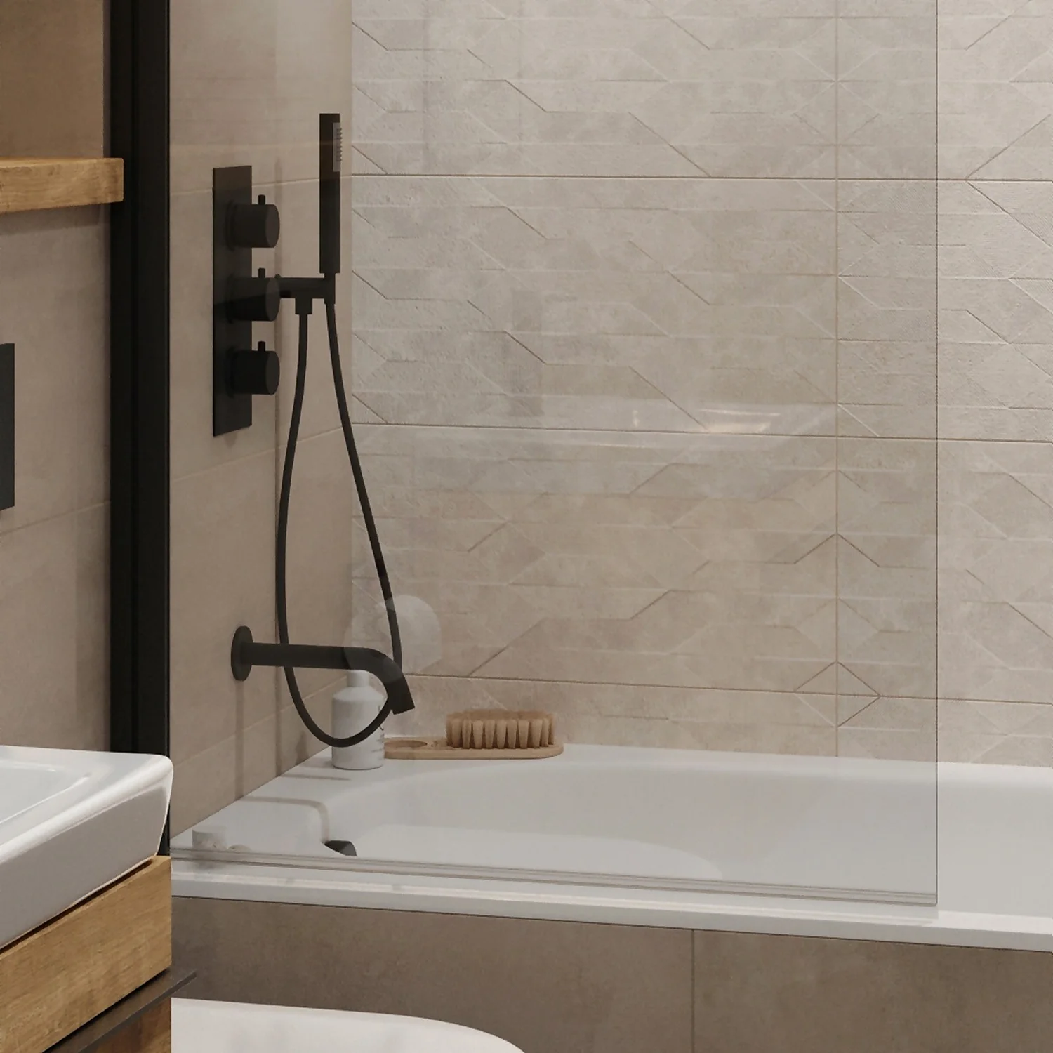 Thermostatic 3 Way Shower Valve - Matt Black Finish - Image 2