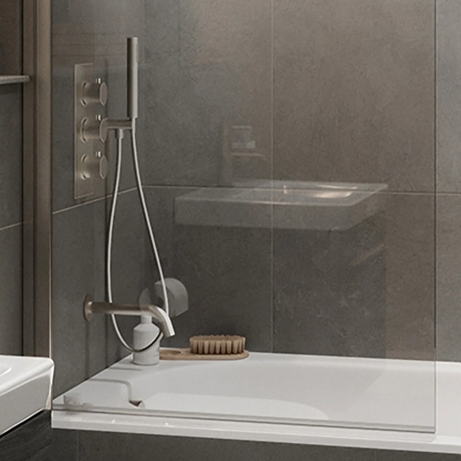 Thermostatic 3 Way Shower Valve - Brushed Nickel Finish - Image 3