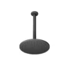 Bathstore Noir Matt Black 250mm Round Shower Head With Ceiling Arm