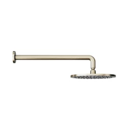 Bathstore Brushed Nickel 250mm Round Shower Head With Wall Arm