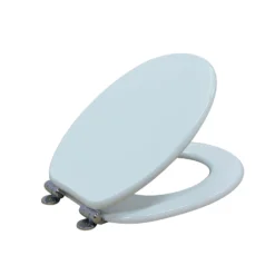 Soft Close Wooden Toilet Seat - White