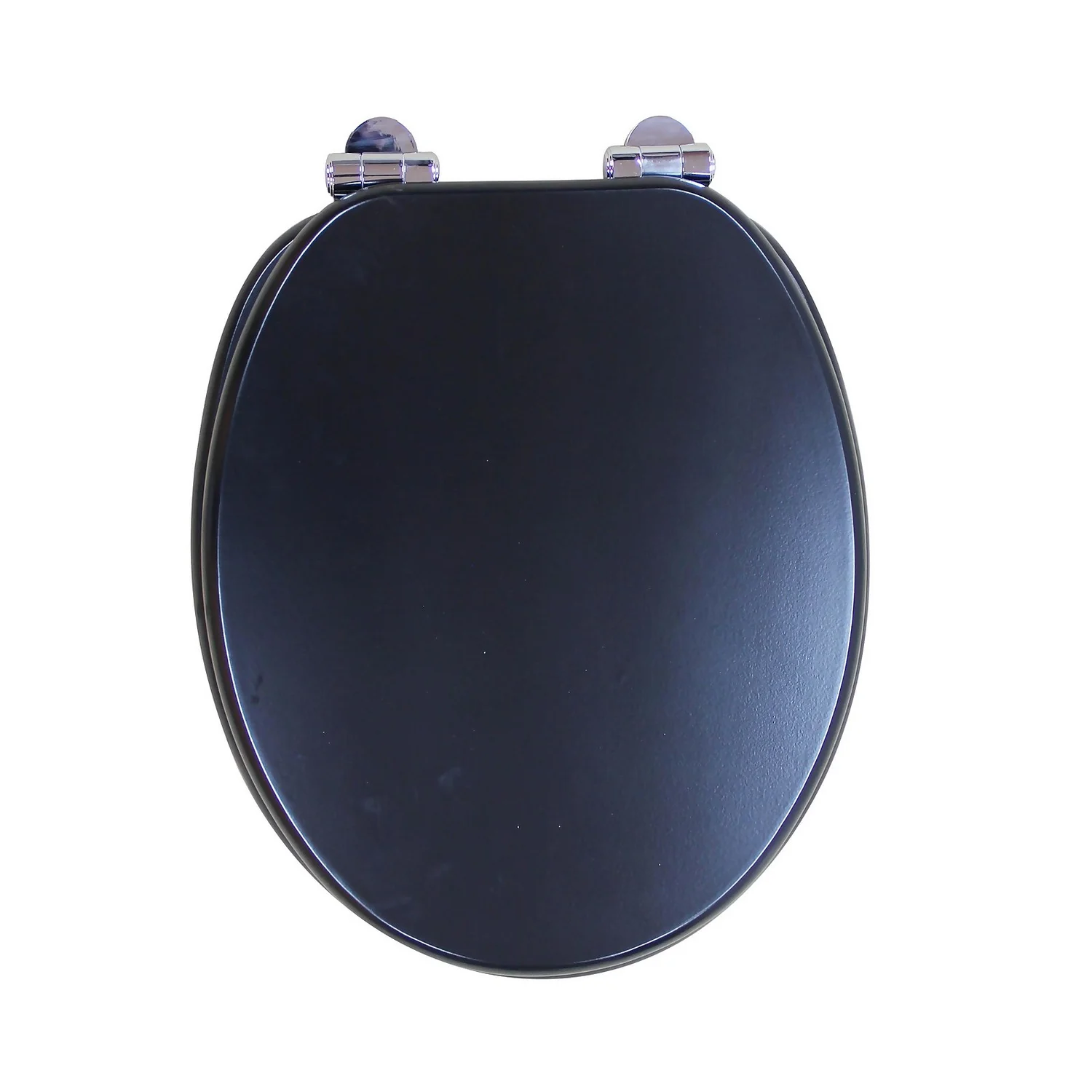 Soft Close Wooden Toilet Seat - Black - Image 2