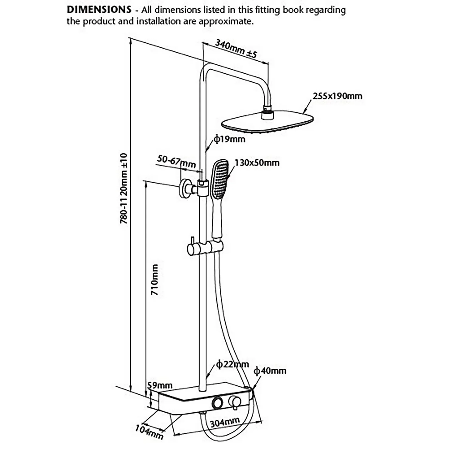 Triton Push Button Mixer Shower - Brushed - Brass - Image 7