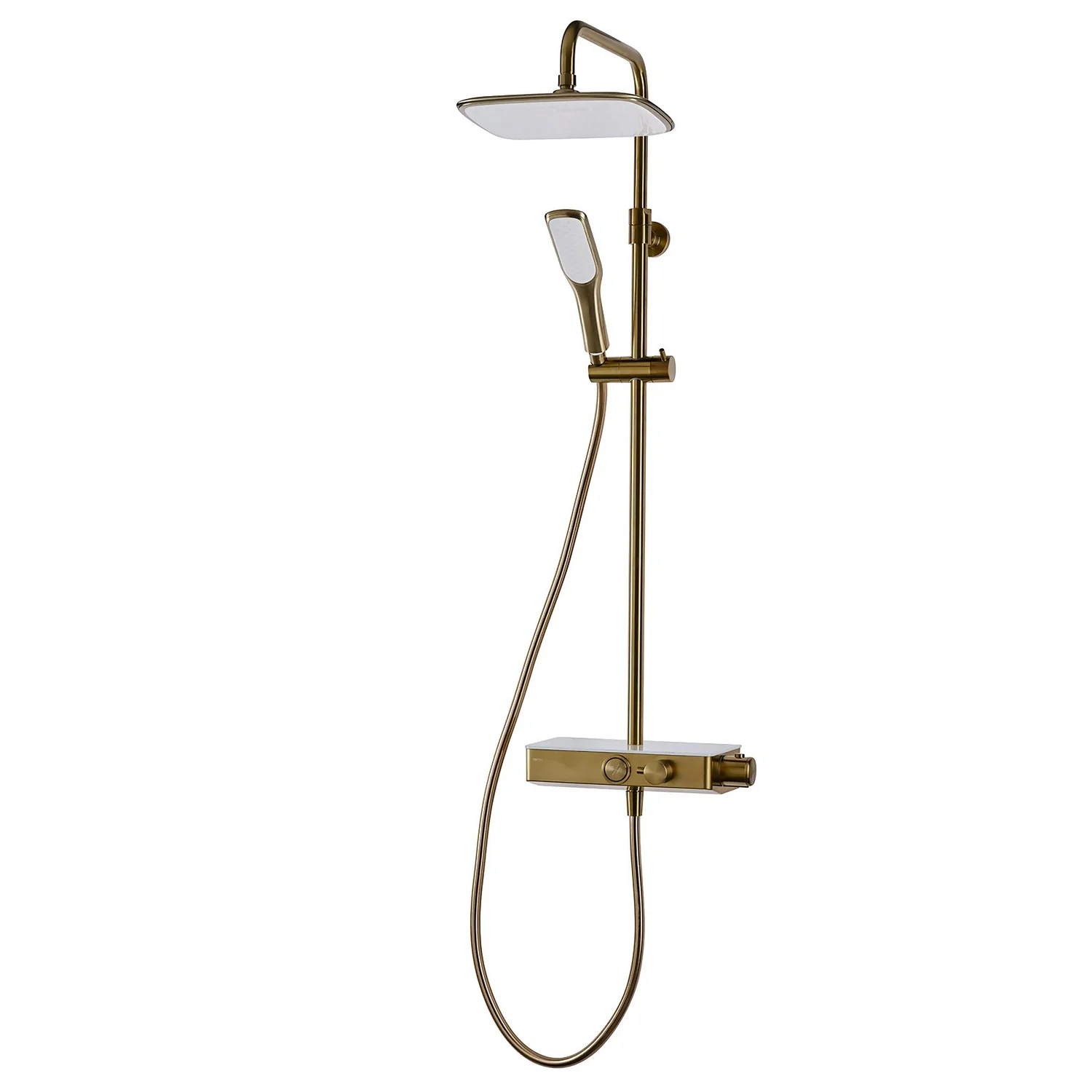 Triton Push Button Mixer Shower - Brushed - Brass