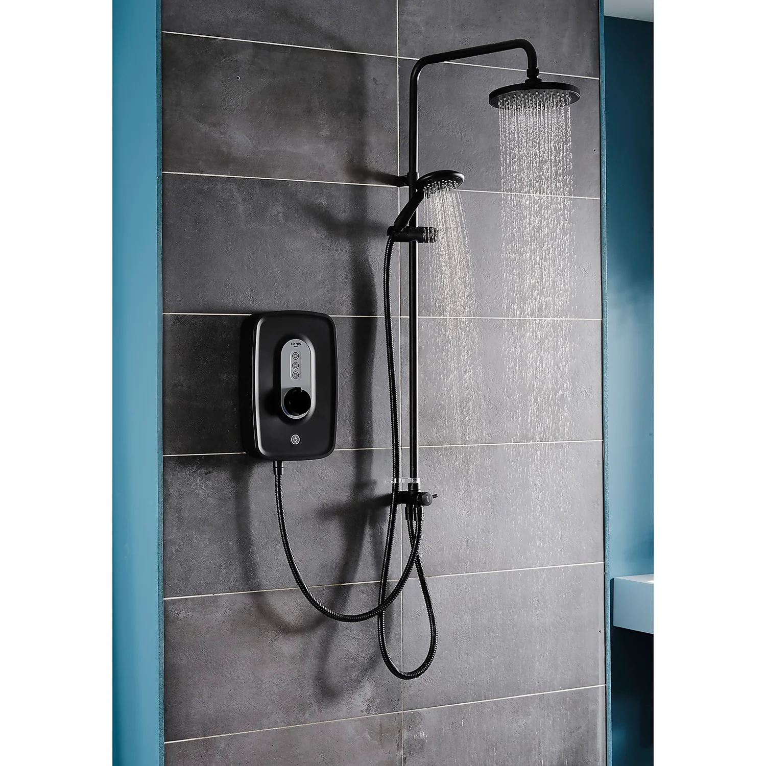 Triton Opal 4 DuElec 9.5kW Electric Shower - Black - Image 3