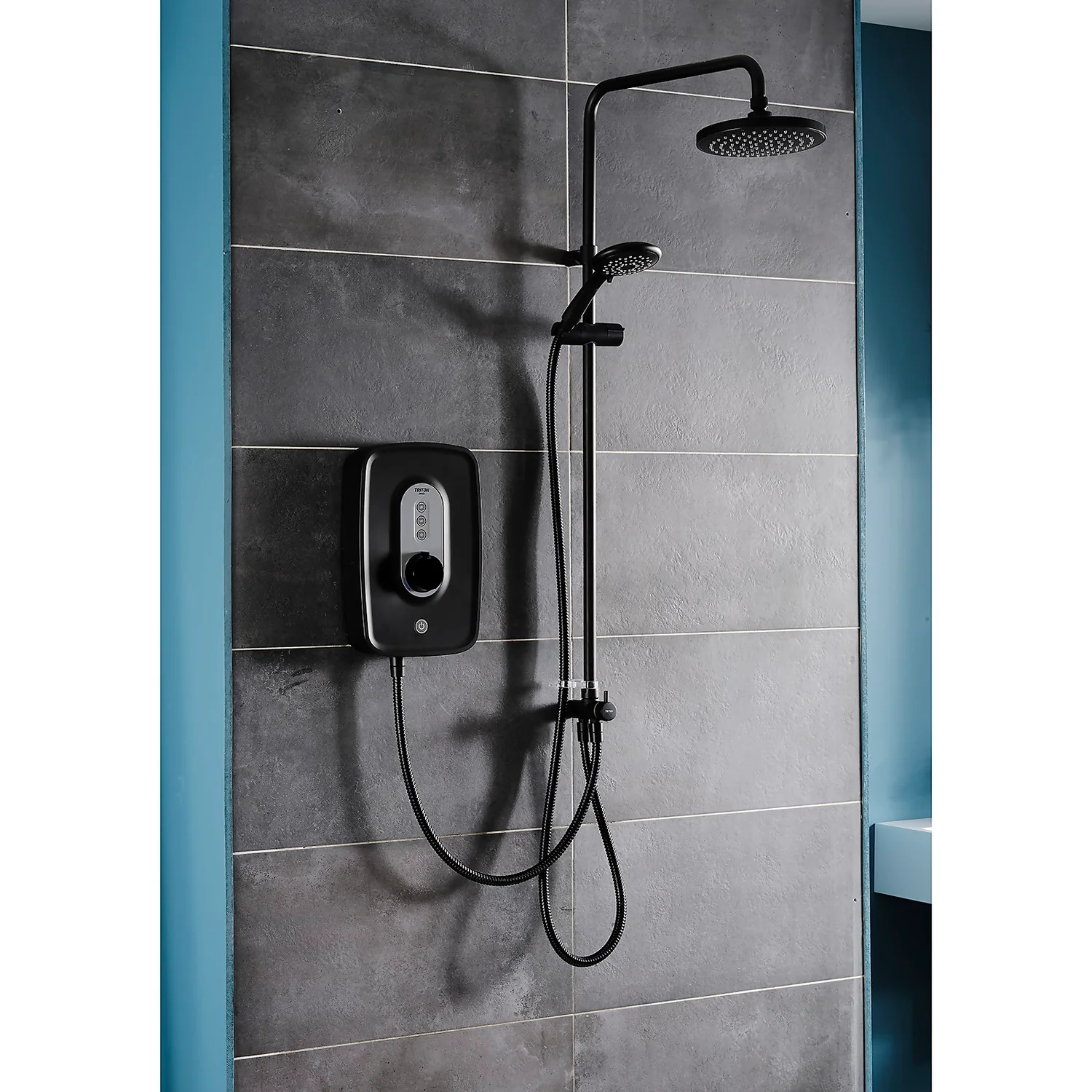 Triton Opal 4 DuElec 9.5kW Electric Shower - Black - Image 2